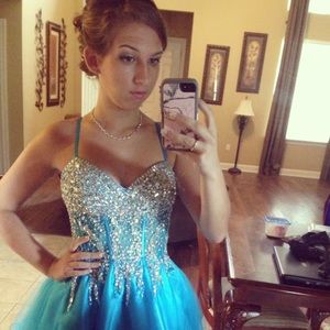 Blue homecoming dress